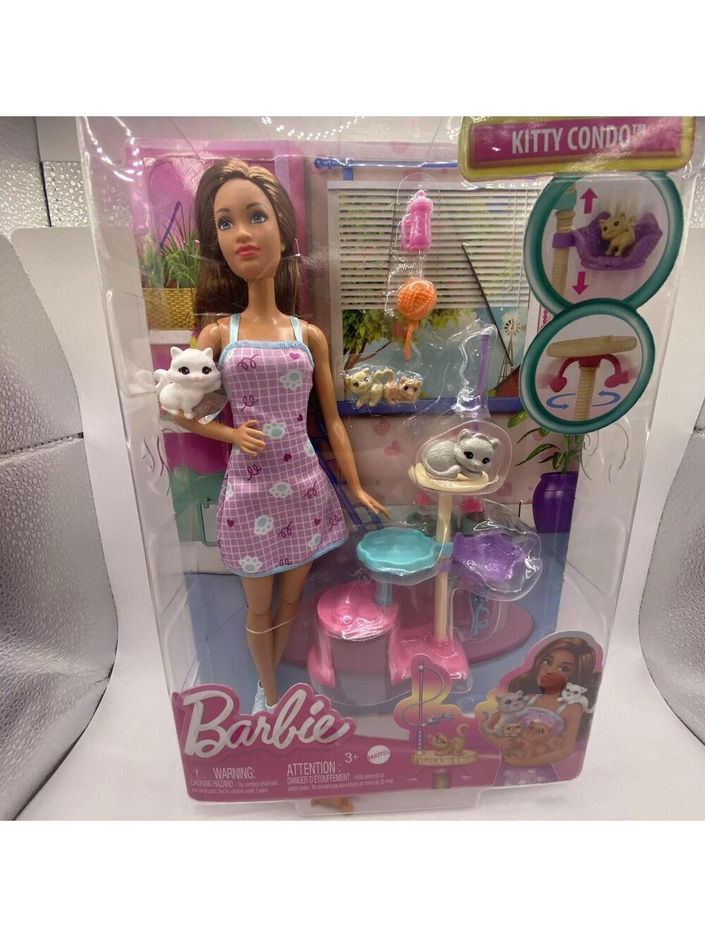 Mattel Barbie Dream Kitty Condo House Playset Figure Food Toy